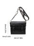 Mini Buckle Decor Flap Square Bag