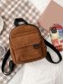 Mini Letter Patch Decor Classic Backpack