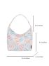 Graphic Print Hobo Bag