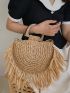 Fringe Decor Straw Bag