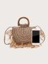 Fringe Decor Straw Bag