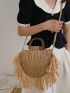 Fringe Decor Straw Bag