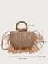 Fringe Decor Straw Bag