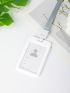 Minimalist White ID Card Holder