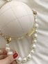 Mini Faux Pearl Decor Chain Circle Bag