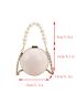 Mini Faux Pearl Decor Chain Circle Bag