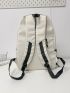 Letter Patch Decor Functional Backpack