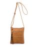 Double Zipper Vertical Crossbody Bag, Women's Multi-Pocket Shoulder Bag