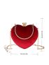 Mini Rhinestone Decor Heart Design Novelty Bag