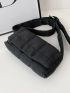 Minimalist Quilted Flap Messenger Bag