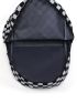 Checkered Pattern Patch Detail Classic Backpack