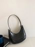 Crocodile Embossed Hobo Bag