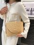 Minimalist Flap Straw Bag