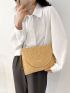 Minimalist Flap Straw Bag