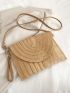 Minimalist Flap Straw Bag