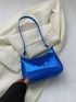 Mini Crocodile Embossed Shoulder Bag Metallic Funky Hobo Bag