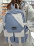 Letter Patch Flap Backpack