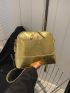 Metallic Crocodile Embossed Dome Bag