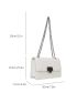 Mini Flap Shoulder Bag White Square Bag For Women