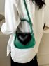 Mini Two Tone Heart Decor Satchel Bag