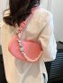 Faux Pearl Decor Shoulder Bag