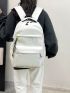 Medium Classic Backpack Black Unisex Multi-Pocket For School