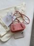 Minimalist Buckle Decor Square Bag