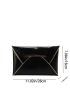 Contrast Binding Metal Decor Envelope Bag