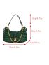 Crocodile Embossed Chain Decor Hobo Bag