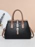 Crocodile Embossed Twist Lock Square Bag, Mothers Day Gift For Mom