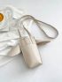 Minimalist Bucket  Bag Knot Decor Mini