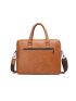 Men Buckle Decor Pocket Front Briefcase