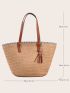 Tassel Decor Straw Bag