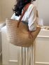 Tassel Decor Straw Bag