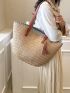 Tassel Decor Straw Bag