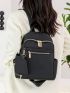 Minimalist Zipper Functional Backpack With Coin Purse