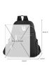 Minimalist Zipper Functional Backpack With Coin Purse