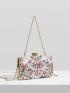 Mini Rhinestone Decor Chain Box Bag