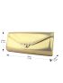 Metallic Flap Clutch Bag