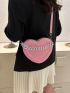 Mini Heart Design Chain Decor Novelty Bag