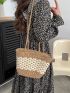 Mini Two Tone Straw Bag