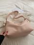 Minimalist Hobo Bag Large Capacity Pink