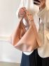 Minimalist Hobo Bag Large Capacity Pink