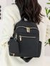 Minimalist Classic Backpack With Coin Purse