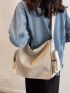 Minimalist Canvas Hobo Bag