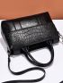 Crocodile Embossed Flap Square Bag, Mothers Day Gift For Mom