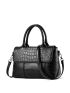 Crocodile Embossed Flap Square Bag, Mothers Day Gift For Mom