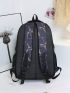 3pcs Geometric Pattern Functional Backpack Set