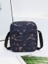 3pcs Geometric Pattern Functional Backpack Set