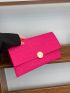 Neon Pink Geometric Embossed Flap Envelope Bag